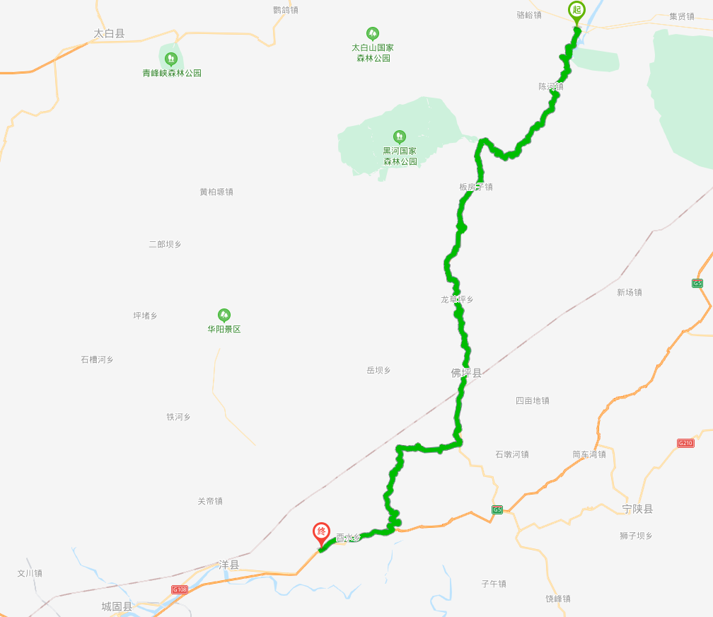 急求 108国道秦岭段地图