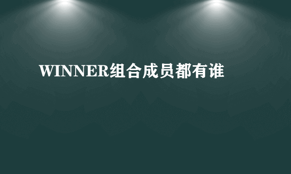 WINNER组合成员都有谁