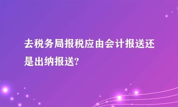 去税务局报税应由会计报送还是出纳报送?