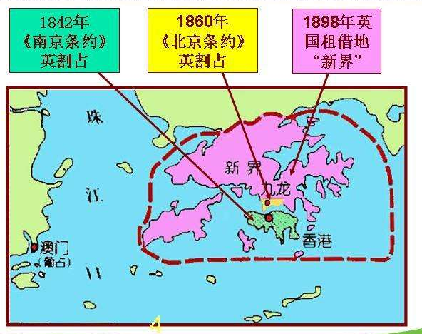 割让香港的条约有哪三个