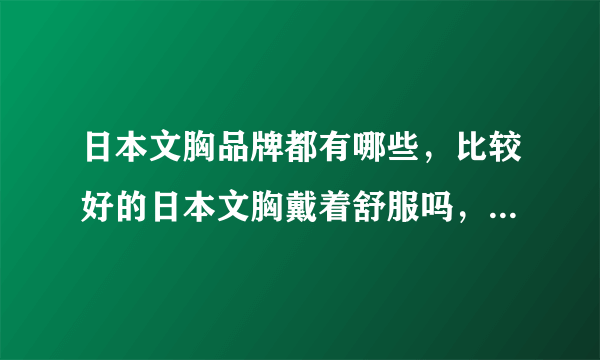 日本文胸品牌都有哪些，比较好的日本文胸戴着舒服吗，和我们这里的一样吧