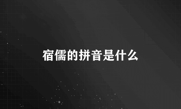 宿儒的拼音是什么