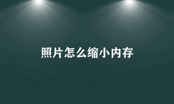 照片怎么缩小内存