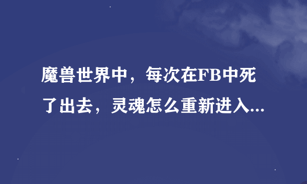 魔兽世界中，每次在FB中死了出去，灵魂怎么重新进入通灵学院等，找不到入口。发一个所有FB灵魂的入口处。