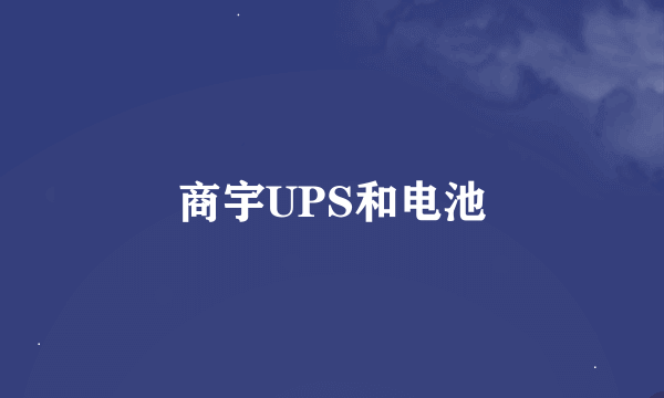 商宇UPS和电池