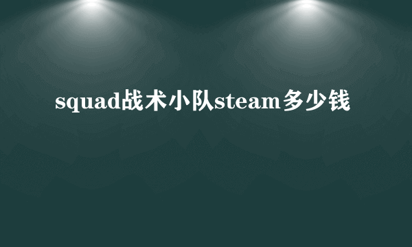 squad战术小队steam多少钱