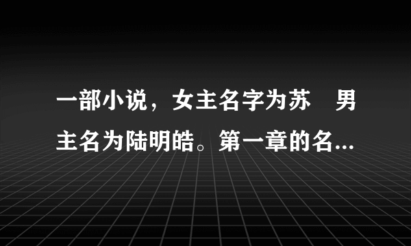 一部小说，女主名字为苏玥男主名为陆明皓。第一章的名字为求求你让我剖腹产吧。