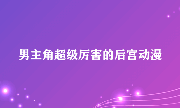 男主角超级厉害的后宫动漫