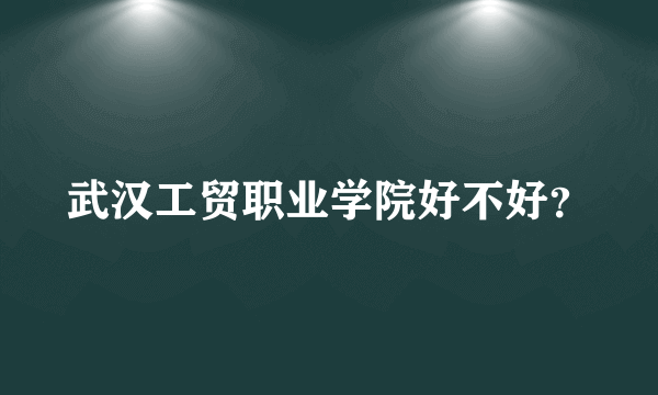 武汉工贸职业学院好不好？