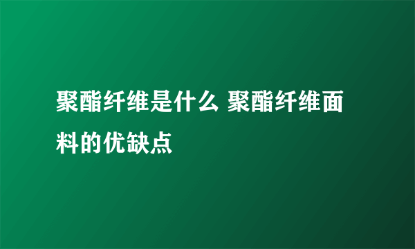 聚酯纤维是什么 聚酯纤维面料的优缺点