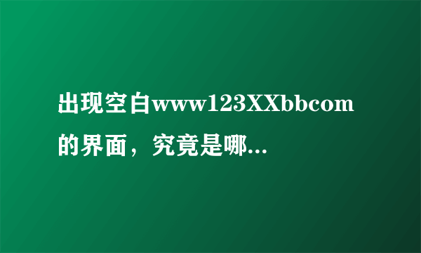 出现空白www123XXbbcom的界面，究竟是哪里出故障？